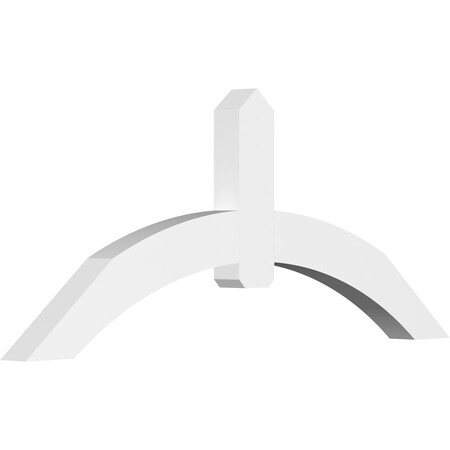 Ekena Millwork Archdale Architectural Grade PVC Gable Bracket, 72"W x 30"H x 4"D x 6"F, 10/12 Pitch GBP072X30X0406ARC00